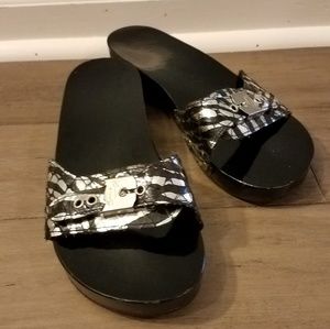 Dr.Scholl's Original black with zebra slide